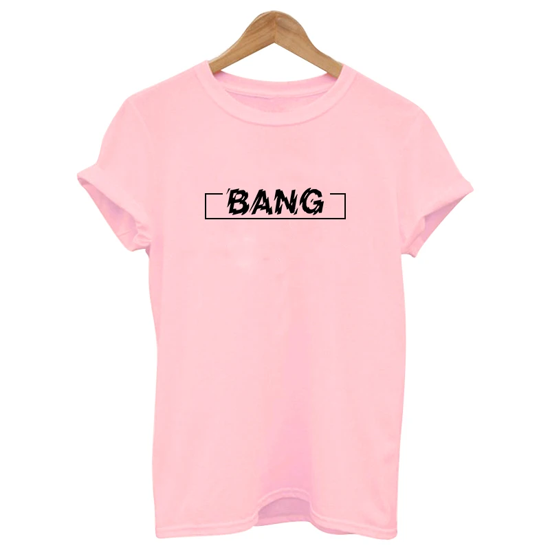 2019 BANG funny text vogue simple pink Prinshirt Cotton Casual t shirt female Tops Tee Hipster Tumblr harajuku
2019 BANG funny text vogue simple pink Prinshirt Cotton Casual t shirt female Tops Tee Hipster Tumblr harajuku