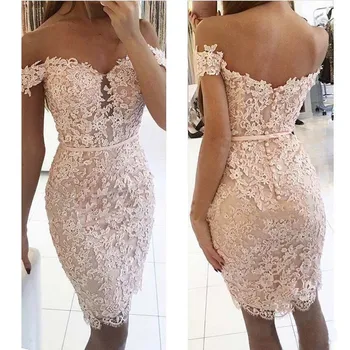 Champagne Red Short Lace Prom Gowns Sexy Sheath Off The Shoulder Beading Appliques Evening Gowns Formal Party Dress Custom Made
Champagne Red Short Lace Prom Gowns Sexy Sheath Off The Shoulder Beading Appliques Evening Gowns Formal Party Dress Custom Made