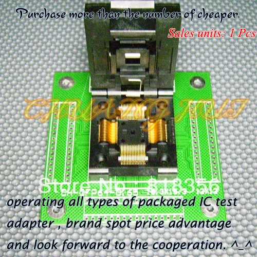 CH-QFP64-0.65 Programmer Adapter TQFP64 QFP64 15.3x15.3 12x12 Adapter IC51-0644-1586 Adapter/IC SOCKET(Flip test seat)
CH-QFP64-0.65 Programmer Adapter TQFP64 QFP64 15.3x15.3 12x12 Adapter IC51-0644-1586 Adapter/IC SOCKET(Flip test seat)