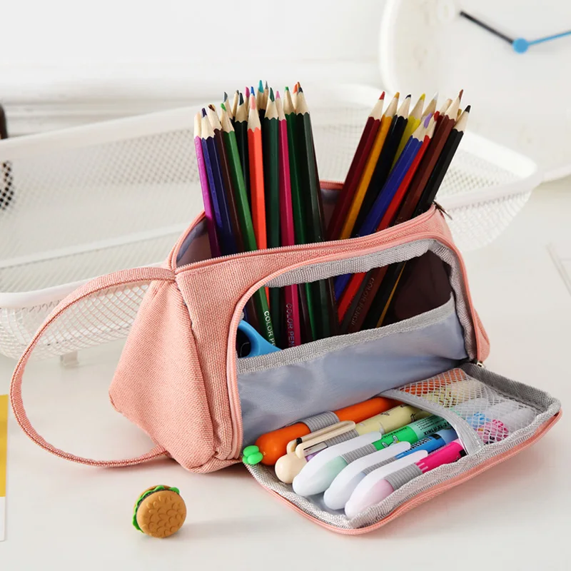 Canvas Lovely Large Capacity Pencil Case School Student Stationery Pencil Bag Portable Pen Brushes Pouch Box Gifts Supplies
Canvas Lovely Large Capacity Pencil Case School Student Stationery Pencil Bag Portable Pen Brushes Pouch Box Gifts Supplies