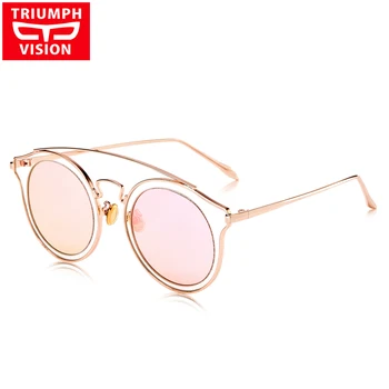 TRIUMPH VISION Sunglasses Female Mirror Color Ladies Luxury Brand Designer Sun Glasses Women Pink Pilot Quality Shades Eyewear
TRIUMPH VISION Sunglasses Female Mirror Color Ladies Luxury Brand Designer Sun Glasses Women Pink Pilot Quality Shades Eyewear