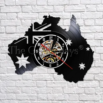 Australia Flag and Map Shape Vinyl Wall Clock With Color Changing Led Light Decorative Wall Clock 3D For Living Room Decoration
Australia Flag and Map Shape Vinyl Wall Clock With Color Changing Led Light Decorative Wall Clock 3D For Living Room Decoration