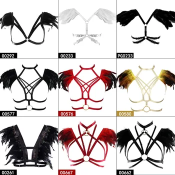 Festival Rave Women Body Harness Bra Feathers Crop Top body Cage Strappy Bralette Plus Size Goth Allure Exotic Dance Clothing
Festival Rave Women Body Harness Bra Feathers Crop Top body Cage Strappy Bralette Plus Size Goth Allure Exotic Dance Clothing