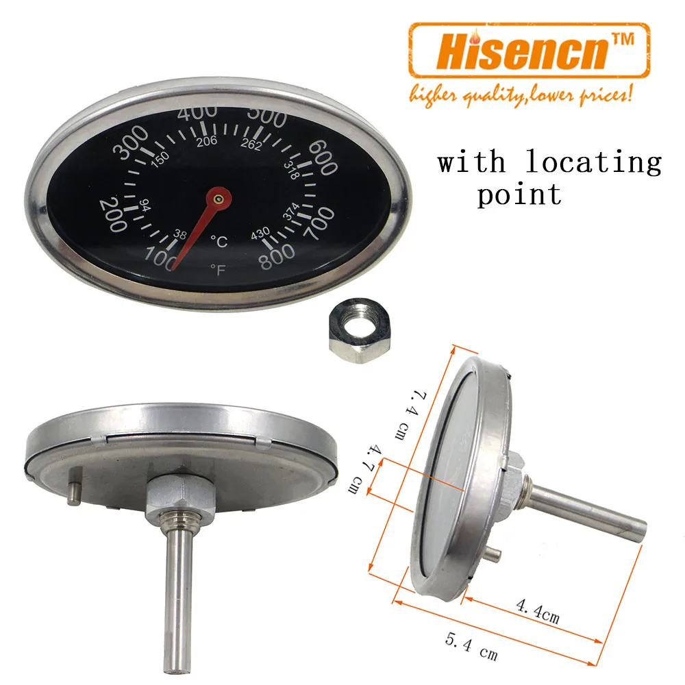 Hisencn 01T11 Outdoor Stainless Steel Barbecue Oven Replacement Thermometer Temp Gauge Oval Shaped BBQ Thermometer Controller
Hisencn 01T11 Outdoor Stainless Steel Barbecue Oven Replacement Thermometer Temp Gauge Oval Shaped BBQ Thermometer Controller