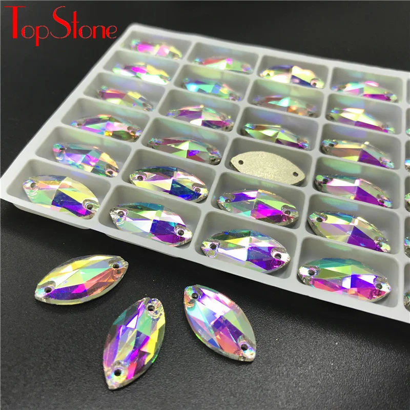 TopStone Navette Sew On Rhinestone Glass Crystal AB Marquise Flatback Stones Strass Flatback Sew On Crystal For Dress
TopStone Navette Sew On Rhinestone Glass Crystal AB Marquise Flatback Stones Strass Flatback Sew On Crystal For Dress
