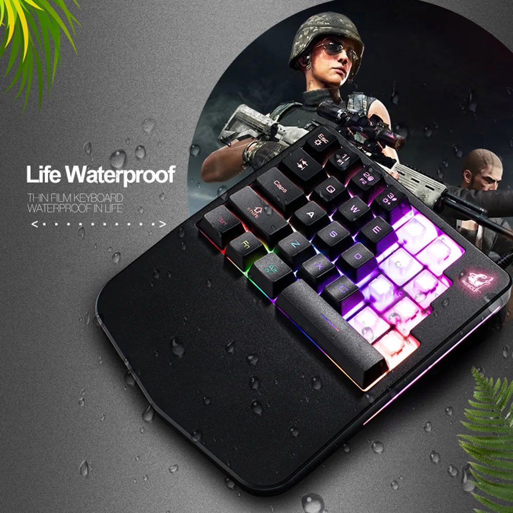 Perfect Gift! USB Glowing Gaming Keyboard Single Hand RGB Backlit For PC phone for iphone xiaomi huawei sumsung
Perfect Gift! USB Glowing Gaming Keyboard Single Hand RGB Backlit For PC phone for iphone xiaomi huawei sumsung