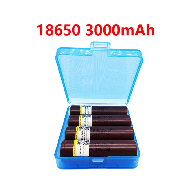 4 pcs / lot LiitoKala lii-30A HG2 18650 batteries 3000 mah electronic cigarette Rechargeable high discharge energy, 30A large cu 
4 pcs / lot LiitoKala lii-30A HG2 18650 batteries 3000 mah electronic cigarette Rechargeable high discharge energy, 30A large cu