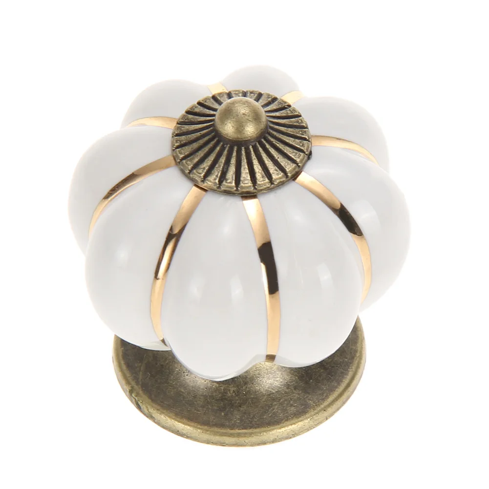 White Vintage Furniture Handle Pumpkin Ceramic Door Knobs Cabinet Handles Furniture Drawer Cupboard Kitchen Pull Handle
White Vintage Furniture Handle Pumpkin Ceramic Door Knobs Cabinet Handles Furniture Drawer Cupboard Kitchen Pull Handle