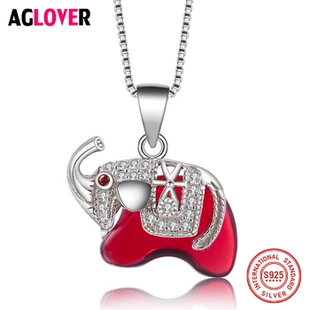 925 Sterling Silver Woman Necklace Cute Elephant Pendant Necklace AAA Crystal Jewelry
925 Sterling Silver Woman Necklace Cute Elephant Pendant Necklace AAA Crystal Jewelry