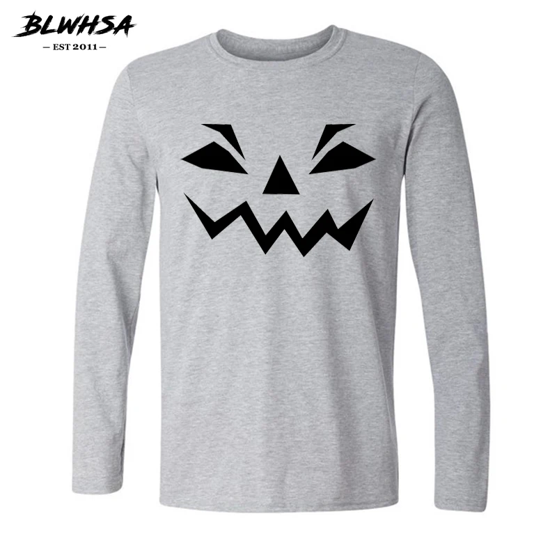 BLWHSA Autumn Halloween Pumpkin Funny Printed T Shirt Men Long Sleeve Cotton T-shirts interesting Halloween White Gray Tee Shirt
BLWHSA Autumn Halloween Pumpkin Funny Printed T Shirt Men Long Sleeve Cotton T-shirts interesting Halloween White Gray Tee Shirt
