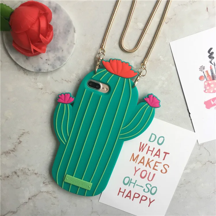 Soft Silicone Insta good Cactus Crossbody Cell Phone Protective Case Cover with strap long chain For iPhone X 8 7 6S 6 plus case
Soft Silicone Insta good Cactus Crossbody Cell Phone Protective Case Cover with strap long chain For iPhone X 8 7 6S 6 plus case