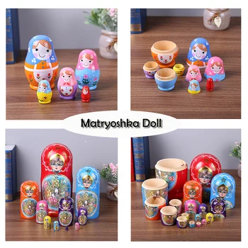 5/10pcs Amusing Russian Nesting Dolls Cute Handmade Wooden Matryoshka Doll Ornament Kids Educational Toys Doll Family Dolls Gift
5/10pcs Amusing Russian Nesting Dolls Cute Handmade Wooden Matryoshka Doll Ornament Kids Educational Toys Doll Family Dolls Gift