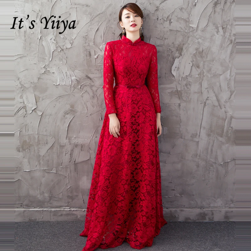 It's YiiYa Prom Gowns Wine Red High Neck Full Sleeves Muslim A-line Floor Lenght Lace Custom Plus Size Prom Dresses Long E446
It's YiiYa Prom Gowns Wine Red High Neck Full Sleeves Muslim A-line Floor Lenght Lace Custom Plus Size Prom Dresses Long E446