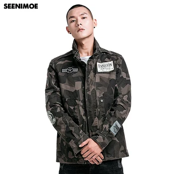 Seenimoe 2019 Spring Jackets Men Military Camouflage Jacket Coat M-4XL Bomber Jacket Outwear Cotton Coat Windbreaker
Seenimoe 2019 Spring Jackets Men Military Camouflage Jacket Coat M-4XL Bomber Jacket Outwear Cotton Coat Windbreaker