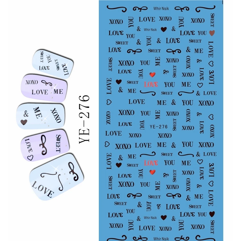 WATER TRANSFER DECAL NAIL ART NAIL STICKER BLACK WHITE POEM LETTER ALPHABET YE276-281
WATER TRANSFER DECAL NAIL ART NAIL STICKER BLACK WHITE POEM LETTER ALPHABET YE276-281