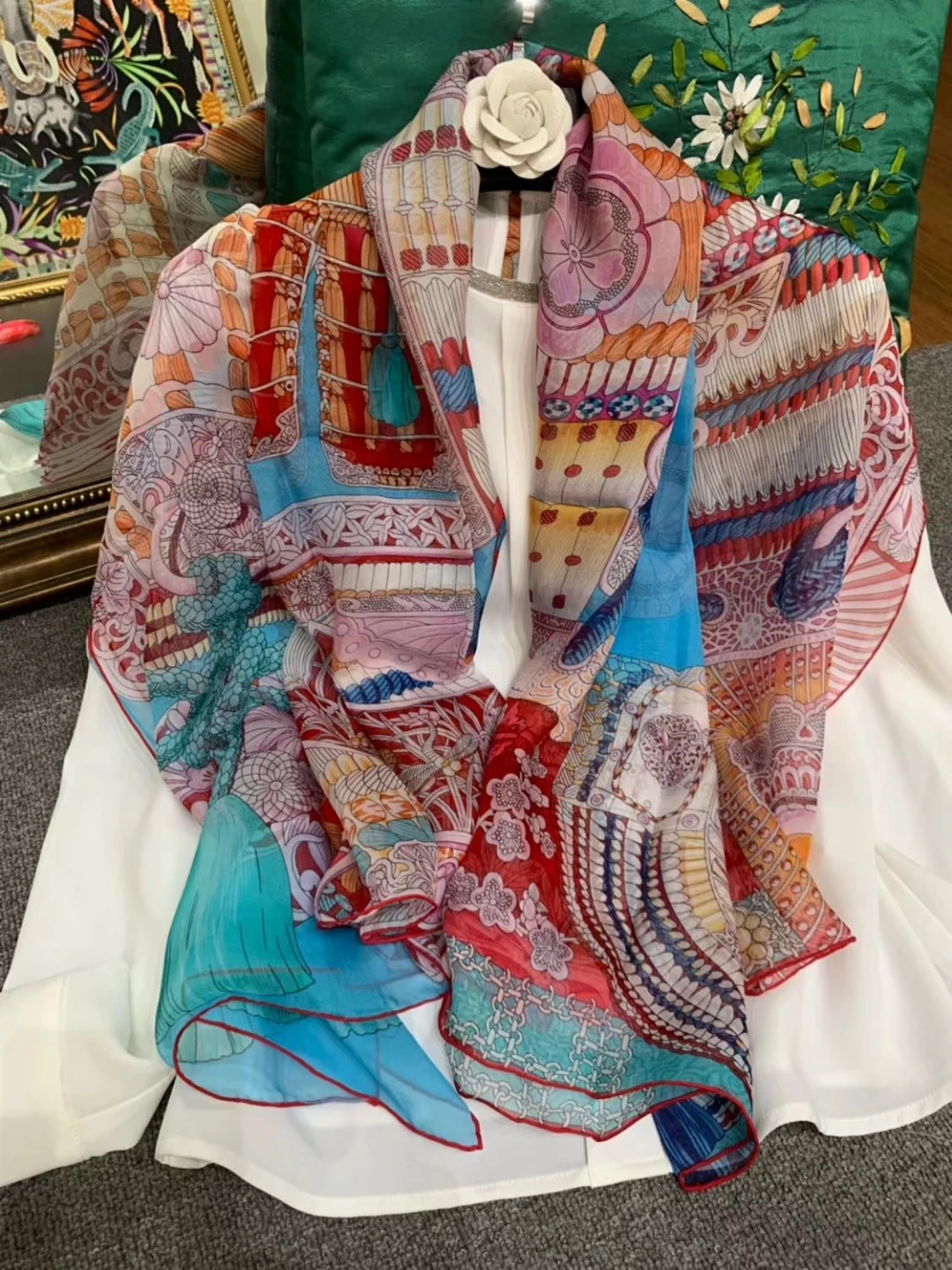 Beautiful Silk Chiffon Shawl Scarf Fashion Multi-function Beach Sunscreen Coat Scarves Office Air Conditioner Shawl 140cm
Beautiful Silk Chiffon Shawl Scarf Fashion Multi-function Beach Sunscreen Coat Scarves Office Air Conditioner Shawl 140cm