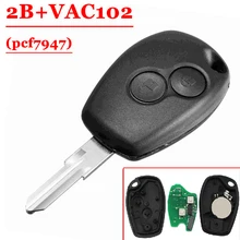 XNRKEY 2 Button Remote Key PCF7947 Chip 433Mhz VAC102 Blade Round Button for Renault Car Remote Key
XNRKEY 2 Button Remote Key PCF7947 Chip 433Mhz VAC102 Blade Round Button for Renault Car Remote Key