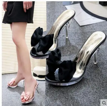 Slippers Women Sweet Bowtie Crystal Slippers Woman Transparent Open Toe Outdoor Female Shoes Silver Summer Shoes Woman Sandals
Slippers Women Sweet Bowtie Crystal Slippers Woman Transparent Open Toe Outdoor Female Shoes Silver Summer Shoes Woman Sandals