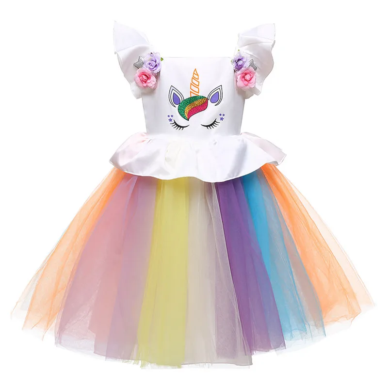 Girls Birthday Rainbow Unicorn Dress Kids Elegant Flowers Princess Ball Gown Baby Halloween Cosplay Unicornio Dresses For Girl
Girls Birthday Rainbow Unicorn Dress Kids Elegant Flowers Princess Ball Gown Baby Halloween Cosplay Unicornio Dresses For Girl