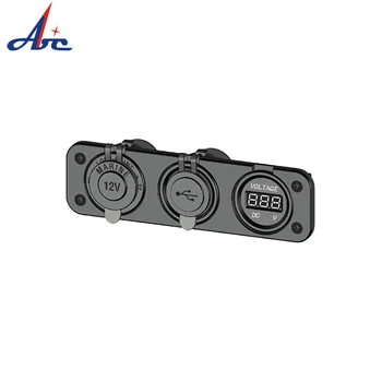 12V Triple Function Dual USB Voltmeter Dual USB Socket Digital Voltmeter With Tent 3 Set Car Charger Power Socket
12V Triple Function Dual USB Voltmeter Dual USB Socket Digital Voltmeter With Tent 3 Set Car Charger Power Socket