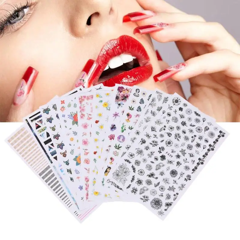 10pcs/set Mixed Nail Sticker 3D Water Transfer DIY Nail Plant Geometric Line Manicure Sticker Nails Art Decals Decora
10pcs/set Mixed Nail Sticker 3D Water Transfer DIY Nail Plant Geometric Line Manicure Sticker Nails Art Decals Decora