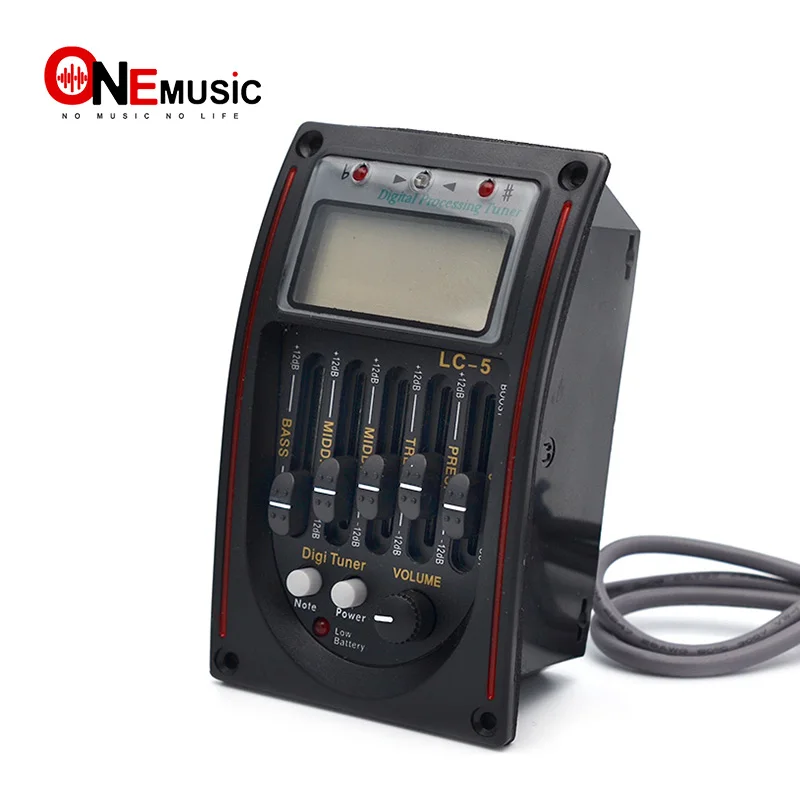 5 Bands Acoustic Guitar Pickup Preamp EQ Equalizer with Digital Tuner Pegar Instrumentos Guitar Parts
5 Bands Acoustic Guitar Pickup Preamp EQ Equalizer with Digital Tuner Pegar Instrumentos Guitar Parts