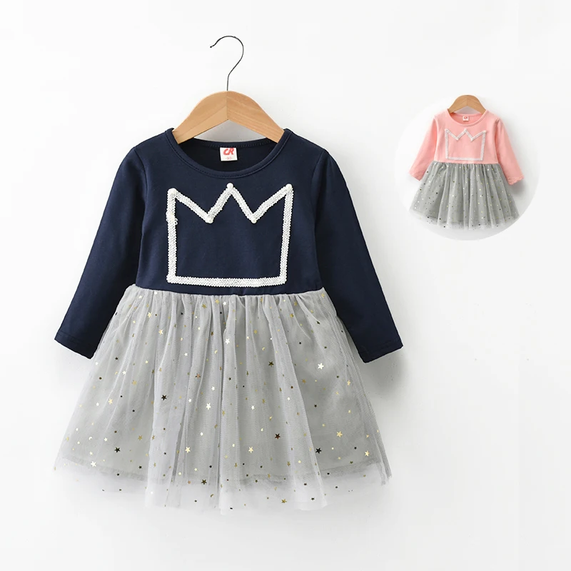 Baby Girls Dress Spring 2019 New Fashion Kids Party Dresses Lace Princess for Girl Children Clothes 2-7 Years | Мать и ребенок