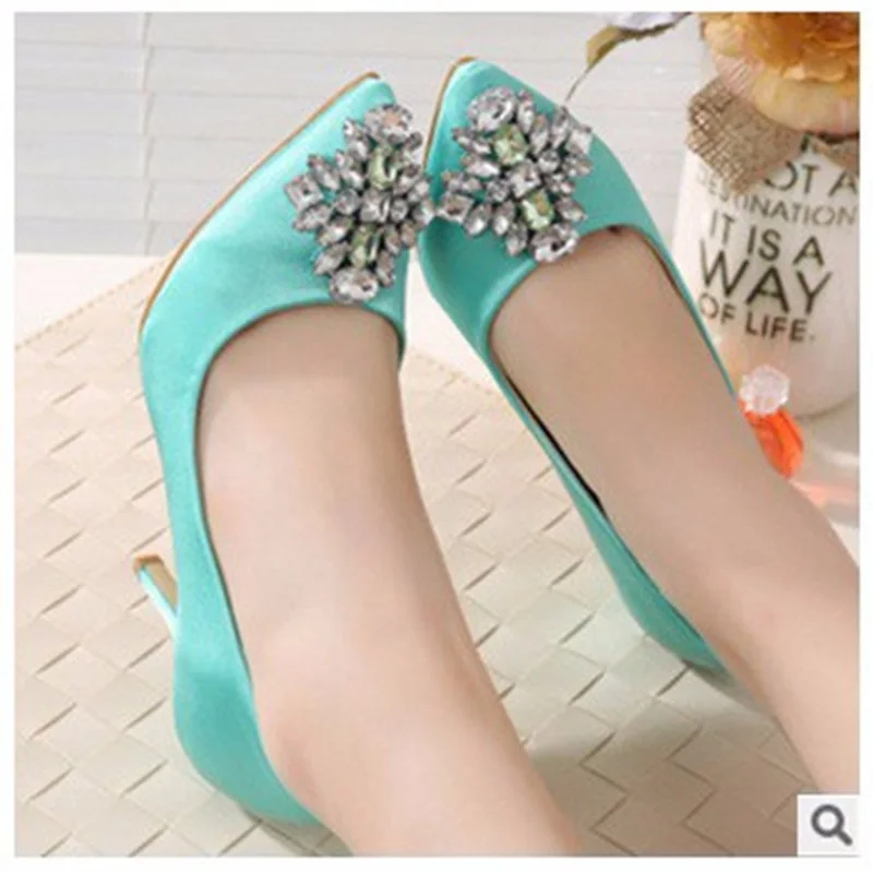 Ladies sexy fashion big size 4 to 12 Silk Rhinestion pointed toe thin heigh covered heels women Single shoes summer style girls
Ladies sexy fashion big size 4 to 12 Silk Rhinestion pointed toe thin heigh covered heels women Single shoes summer style girls
