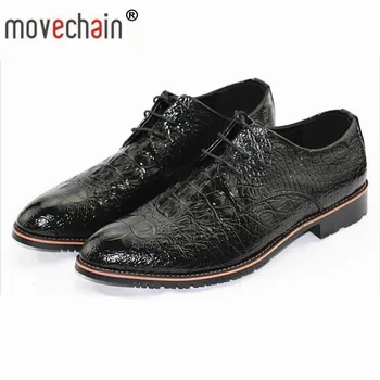 Movechain New Fashion Men's Crocodile Grain Leather Lace-Up Dress Business Shoes Man Office Oxfords Mens Casual Driving Flats
Movechain New Fashion Men's Crocodile Grain Leather Lace-Up Dress Business Shoes Man Office Oxfords Mens Casual Driving Flats