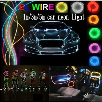 1m/3m/5m 12V Flexible Led EL Wire Glow Rope Tube Cable + Car Inverter Cigarette Lighter Plug Decoration Lights
1m/3m/5m 12V Flexible Led EL Wire Glow Rope Tube Cable + Car Inverter Cigarette Lighter Plug Decoration Lights