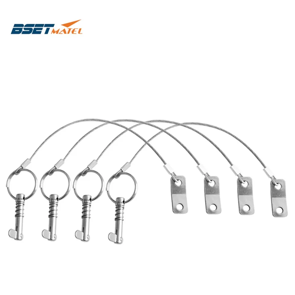 4PCS 6.3mm 1/4 inch Quick Release Pin with Lanyard for Boat Bimini Top Deck Hinge Marine hardware Stainless Steel 316
4PCS 6.3mm 1/4 inch Quick Release Pin with Lanyard for Boat Bimini Top Deck Hinge Marine hardware Stainless Steel 316
