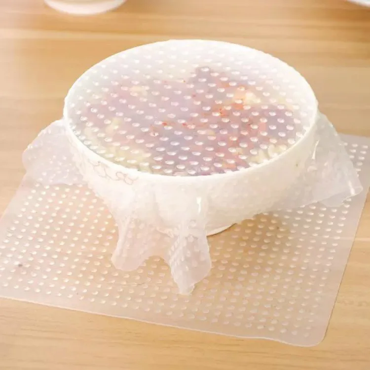 New Multifunctional Food Fresh Keeping Saran Wrap Placemat Kitchen Tools Reusable Silicone Food Wraps Seal Cover Stretch 3 Size
New Multifunctional Food Fresh Keeping Saran Wrap Placemat Kitchen Tools Reusable Silicone Food Wraps Seal Cover Stretch 3 Size