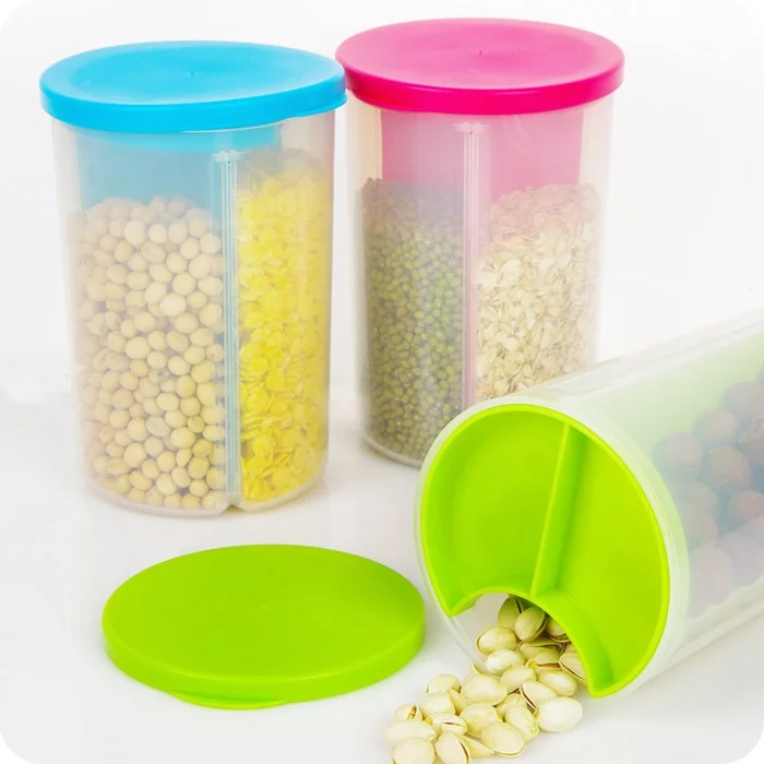 Candy Color Dismountable Storage Bottles Jars With 3 Slots For Grains Nuts Big Size Dried Food Seal Boxes Kitchen Storaging Bins
Candy Color Dismountable Storage Bottles Jars With 3 Slots For Grains Nuts Big Size Dried Food Seal Boxes Kitchen Storaging Bins