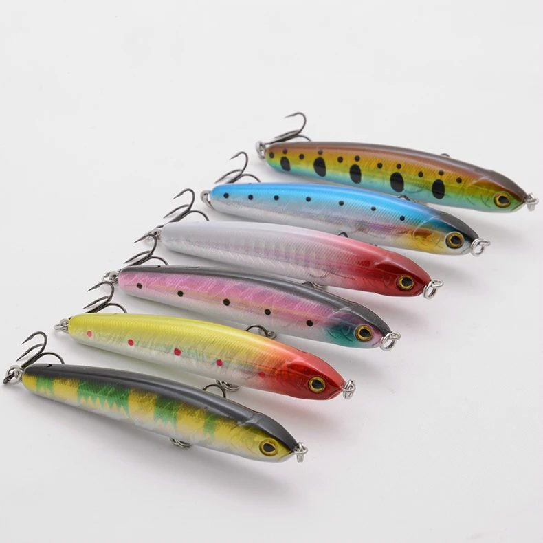Fishing Lure Pencil 12.5g 80mm 3D eyes 6colours Plastic Wobbler Artificial Hard Bait Sinking Surface Saltwater Fishing Tackles
Fishing Lure Pencil 12.5g 80mm 3D eyes 6colours Plastic Wobbler Artificial Hard Bait Sinking Surface Saltwater Fishing Tackles