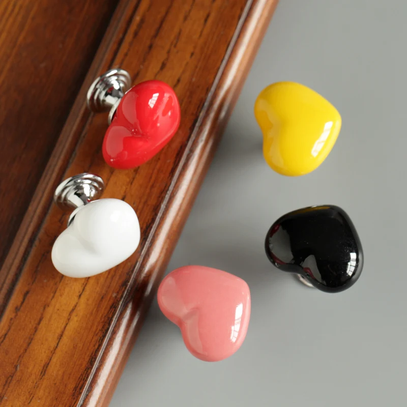 Colorful Lovely Cartoon Heart Shape Ceramic Door Knob Cabinet Drawer Pull Handles
Colorful Lovely Cartoon Heart Shape Ceramic Door Knob Cabinet Drawer Pull Handles
