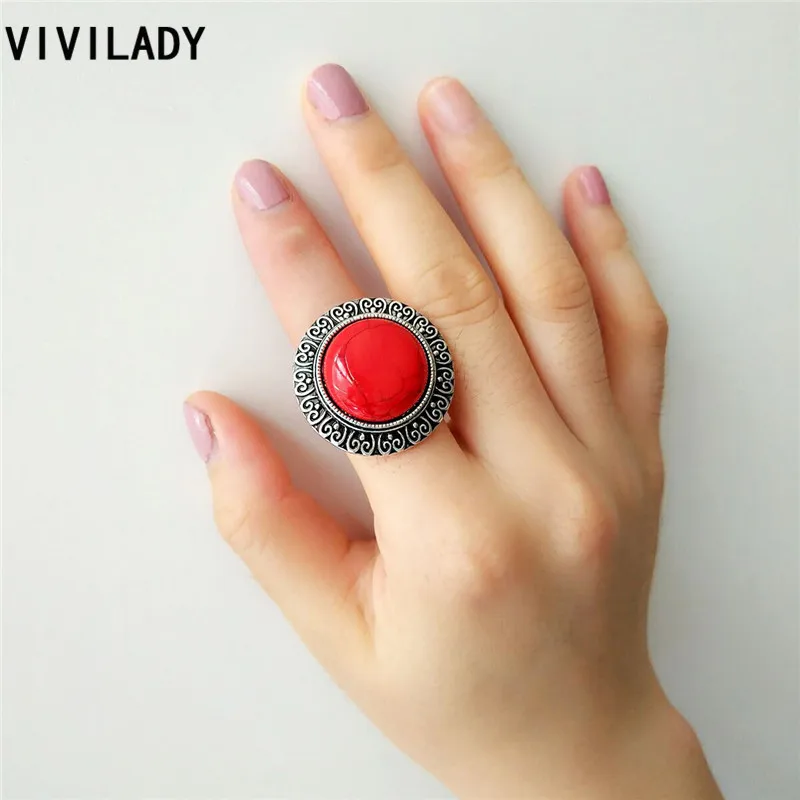 VIVILADY Fashion Red Stone Finger Cocktail Midi Ring Women Adjustable Size Boho Vintage Silver Color Turquoirse Bohemia Jewelry
VIVILADY Fashion Red Stone Finger Cocktail Midi Ring Women Adjustable Size Boho Vintage Silver Color Turquoirse Bohemia Jewelry