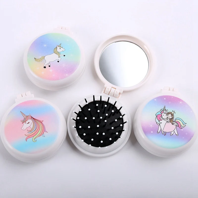 1Pc Unicorn Makeup Comb Hair Brush Styling Tool Portable Mini Folding Comb Airbag Massage Round Travel Hair Brush with Mirror
1Pc Unicorn Makeup Comb Hair Brush Styling Tool Portable Mini Folding Comb Airbag Massage Round Travel Hair Brush with Mirror