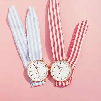 2019 New Fashion Stripe Floral Cloth Quartz Dial Bracelet Wristwatch Lady Dress Creative Clock Watch Women drop shipping 
2019 New Fashion Stripe Floral Cloth Quartz Dial Bracelet Wristwatch Lady Dress Creative Clock Watch Women drop shipping
