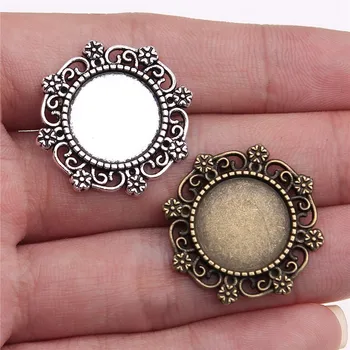 5pcs 14mm inner size ( 27*27mm outer size ) Vintage Antique Silver Tone Zinc Alloy Flower Cameo Cabochon Base Setting
5pcs 14mm inner size ( 27*27mm outer size ) Vintage Antique Silver Tone Zinc Alloy Flower Cameo Cabochon Base Setting