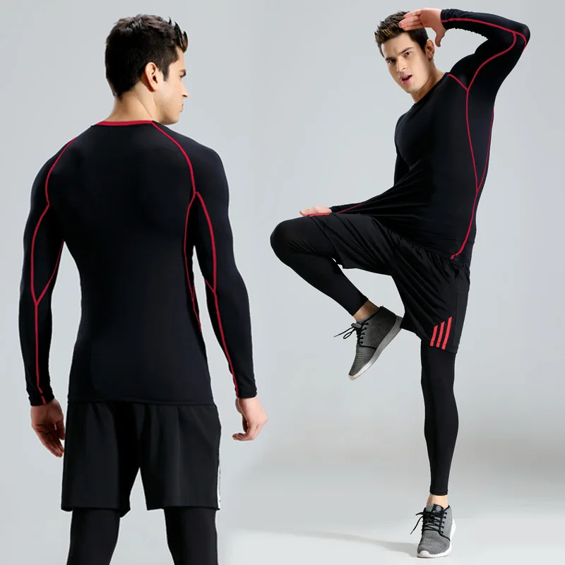 3PCS Men Sportswear Sweatsuits Elastic Leggings Tights Sweatshirt+sweatpants+short Running Jogger Fitness Gymyoga Set Tracksuit
3PCS Men Sportswear Sweatsuits Elastic Leggings Tights Sweatshirt+sweatpants+short Running Jogger Fitness Gymyoga Set Tracksuit