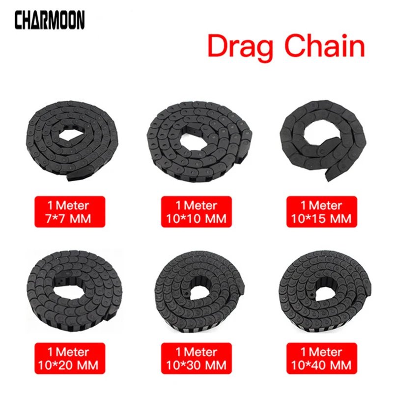 1Meter Plastic Transmission Drag Chain for Machine Cable Drag Chain Wire Carrier with end connectors for CNC Router Machine Tool
1Meter Plastic Transmission Drag Chain for Machine Cable Drag Chain Wire Carrier with end connectors for CNC Router Machine Tool