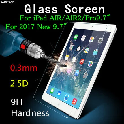 Hot ! Tempered Glass Screen Protector For ipad 5 6 ipad air / 2 Explosion Proof Clear Toughened Protective Film with Retail box
Hot ! Tempered Glass Screen Protector For ipad 5 6 ipad air / 2 Explosion Proof Clear Toughened Protective Film with Retail box