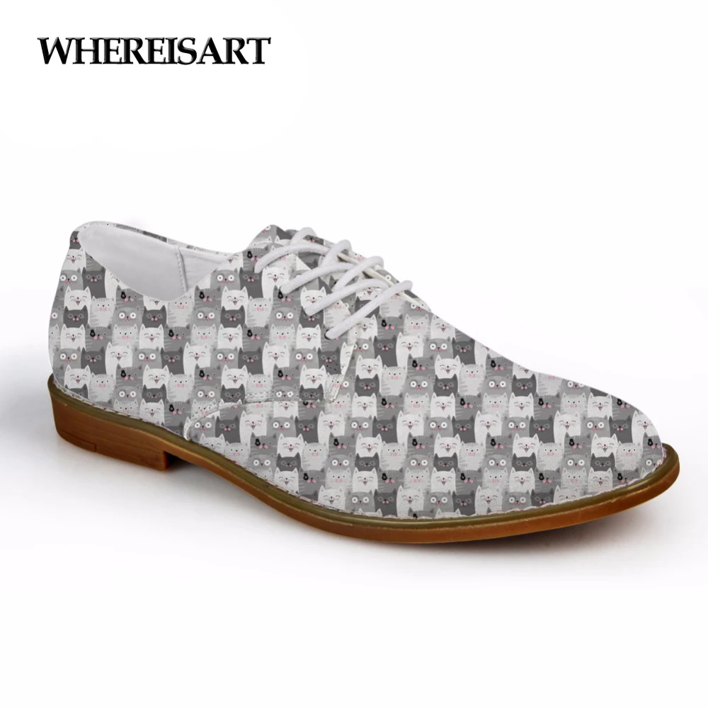 WHEREISART Synthetic Oxford Shoes for Women Flats Cute Animal Cat Print Women Casual Leather Shoes Men's Business Dress Shoes
WHEREISART Synthetic Oxford Shoes for Women Flats Cute Animal Cat Print Women Casual Leather Shoes Men's Business Dress Shoes
