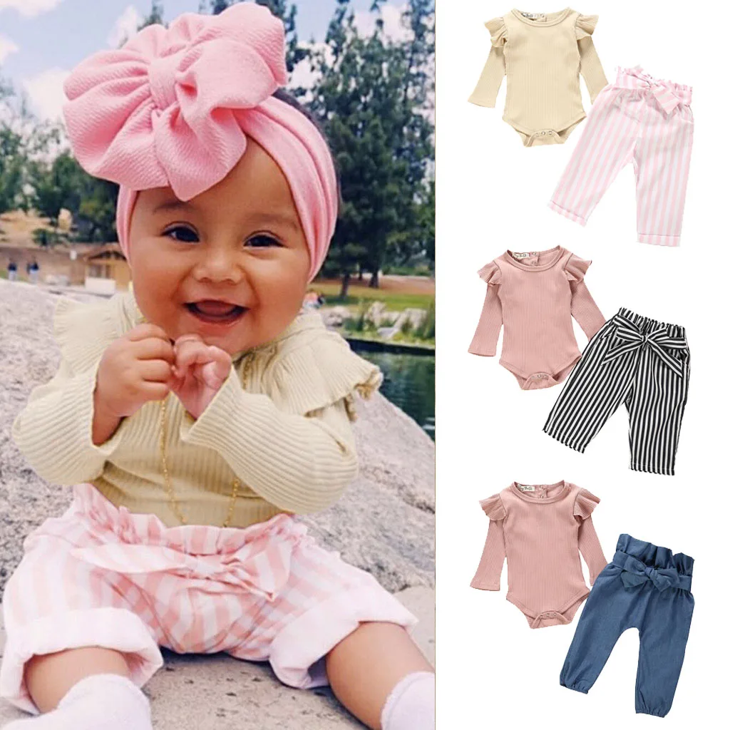 Baby Girl Outfit Solid Color Long Sleeve Romper Striped Long Pants Denim Pants Jeans Newborn Toddler Infant Fashion Jumpsuit Set
Baby Girl Outfit Solid Color Long Sleeve Romper Striped Long Pants Denim Pants Jeans Newborn Toddler Infant Fashion Jumpsuit Set