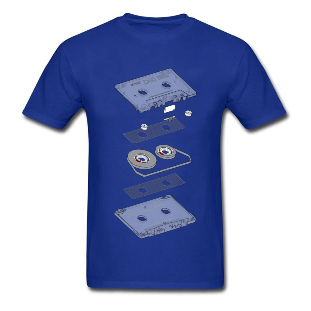 Cassette Explosion Top T-shirts Company Short Sleeve Family Cotton Fabric Round Neck Youth Tops & Tees Casual Tshirts Mother Day Cassette Explosion blue