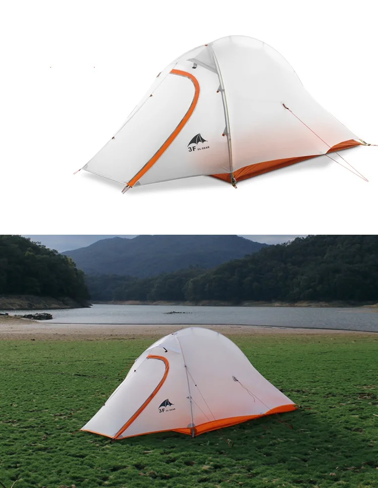 Сверхлегкая Зимняя палатка 3F ul gear 2 Man 4 для кемпинга белое/желтое/синее/армейское