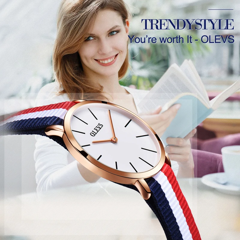 Ladies watch OLEVS brand luxury quartz female watch ultrathin round rose gold nylon strap watch waterproof fashion reloj mujer
Ladies watch OLEVS brand luxury quartz female watch ultrathin round rose gold nylon strap watch waterproof fashion reloj mujer