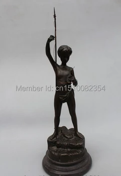 18"Western Art sculpture Bronze Marble Boy spear stick in Fish Carp Statue
18"Western Art sculpture Bronze Marble Boy spear stick in Fish Carp Statue