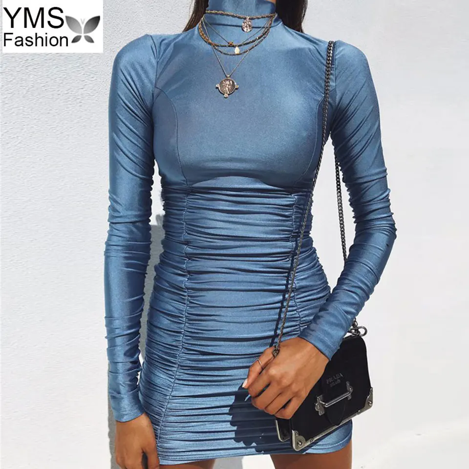 Spring Autumn Women High Waist Bodycon Dress 2019 Casual Long Sleeve Turtleneck Elegant Dresses Female Sexy Pack Hip Party Dress
Spring Autumn Women High Waist Bodycon Dress 2019 Casual Long Sleeve Turtleneck Elegant Dresses Female Sexy Pack Hip Party Dress