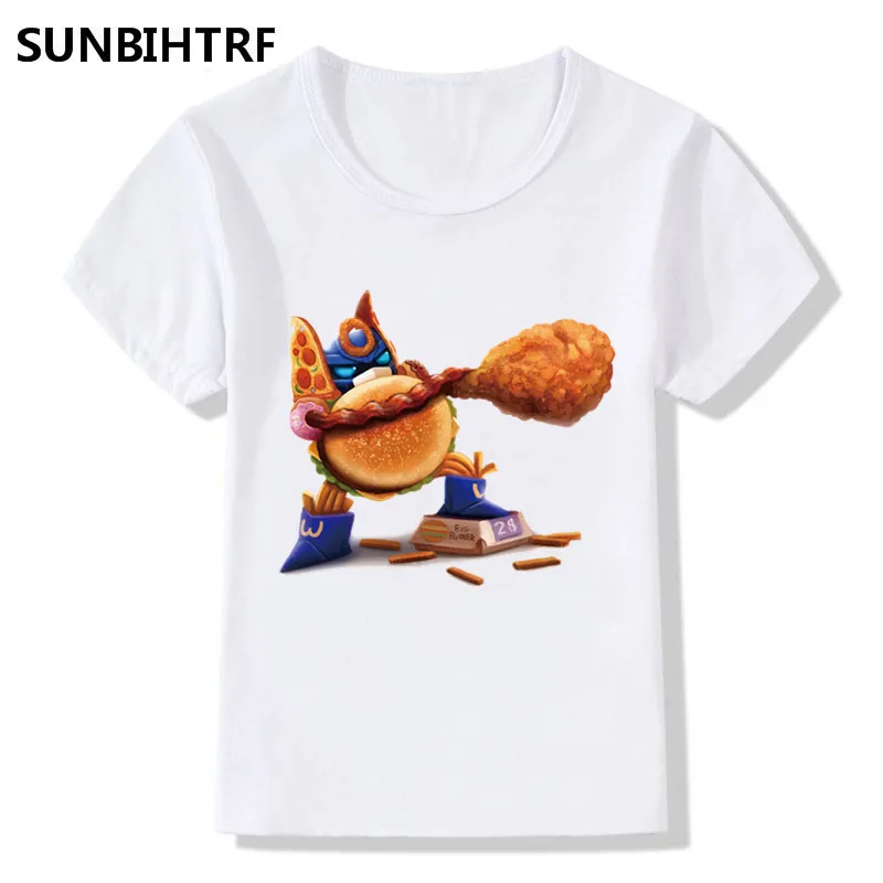 Фото Модная Забавная детская футболка с изображением бургера и - купить